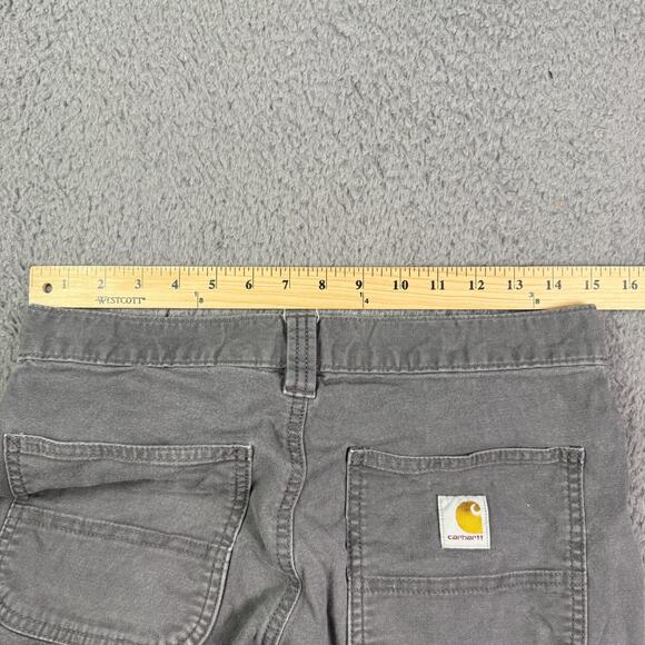 Carhartt Pants Mens 30x30 Gray Rugged Flex Relaxed Fit Canvas Work BN2291-M - Picture 12 of 13